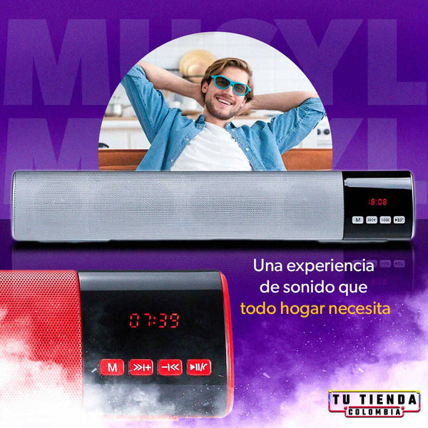 Barra de Sonido Bluetooth (TV, USB, RECARGABLE) Tienda CO 