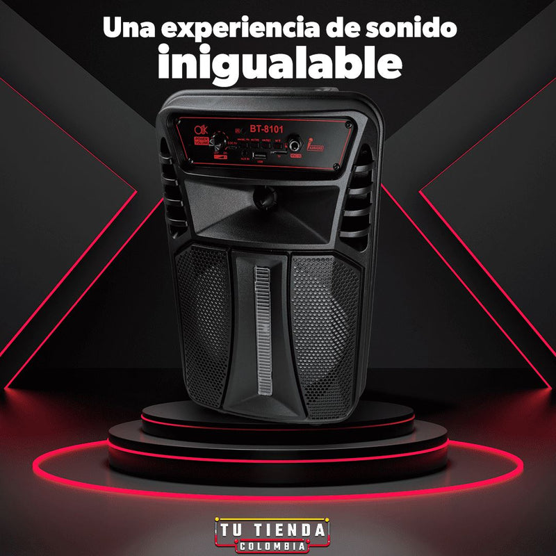 Cabina 8" Potente y Recargable (GRATIS 1 MICROFONO) Tienda CO 